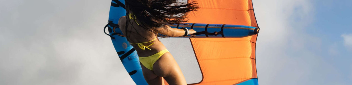 Windsurfing in a Maui Girl swimsuit