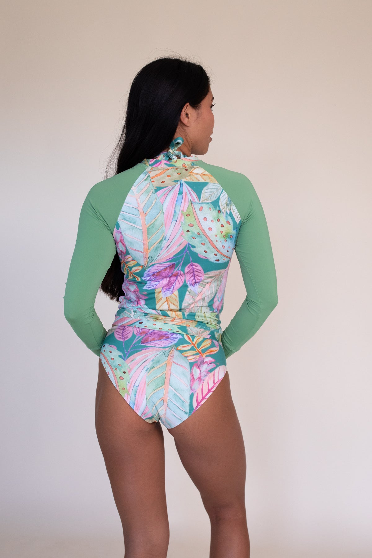 Tropical rash guard top