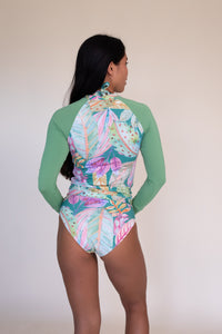 Tropical rash guard top